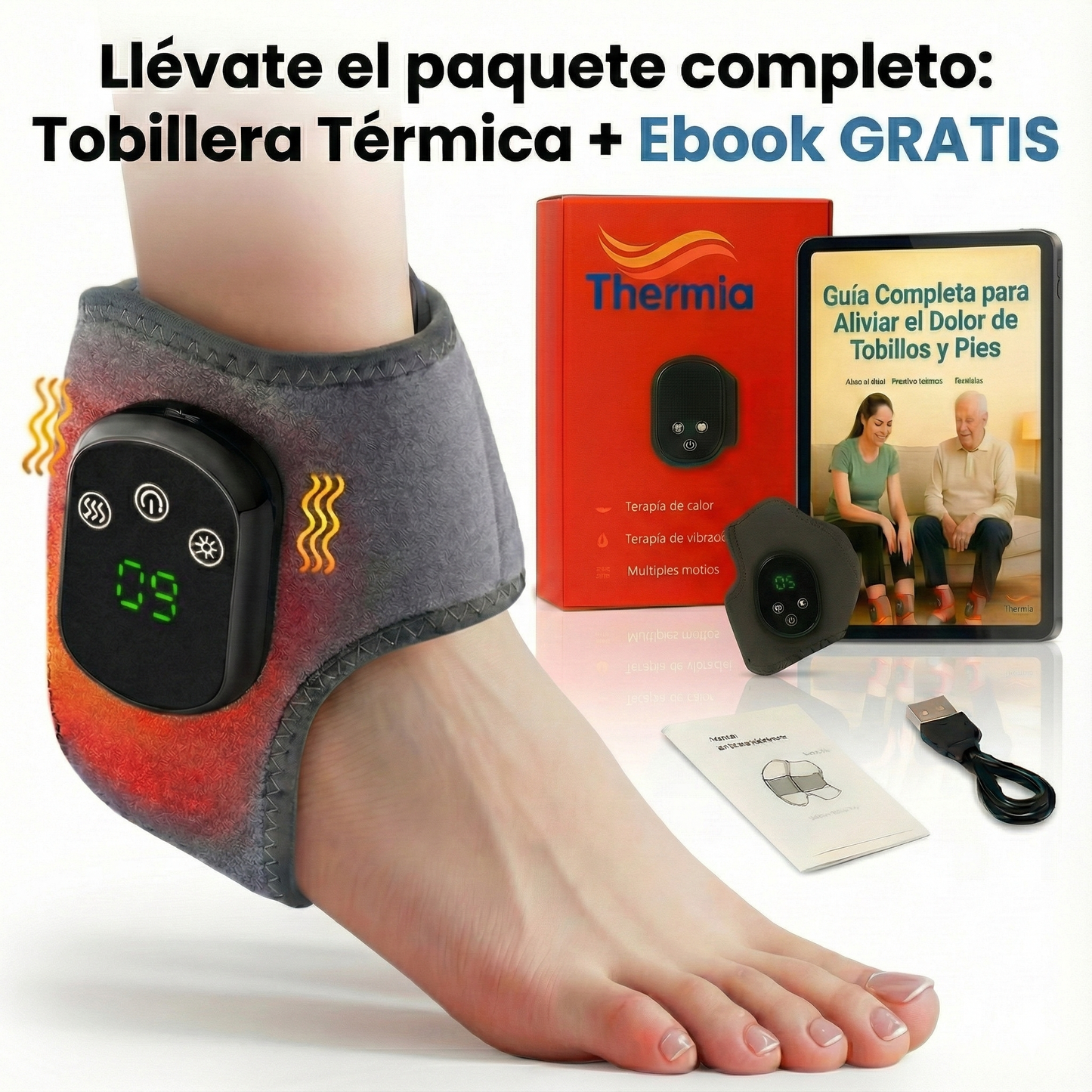Thermia® Tobillera Térmica Masajeadora.